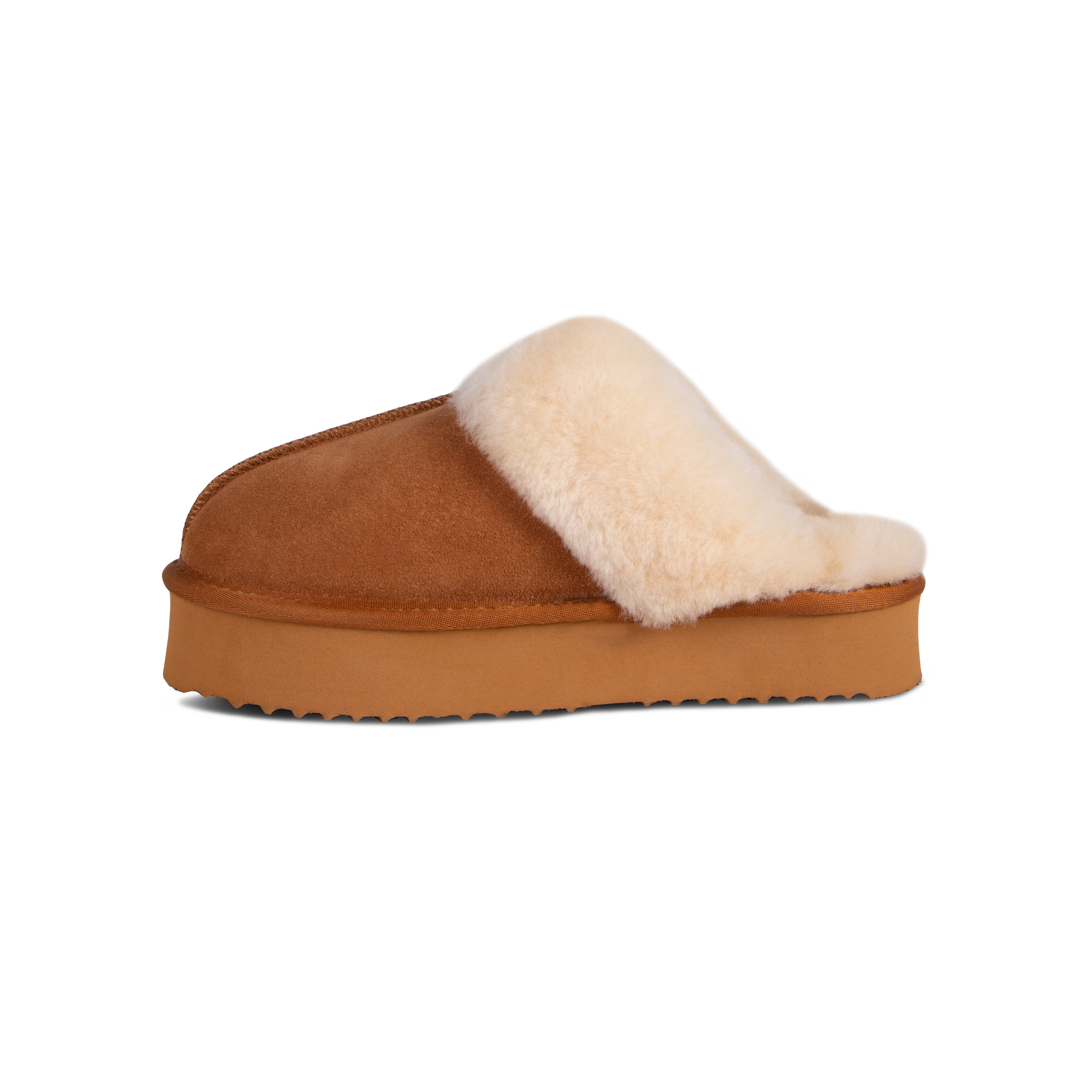 LADIES PLATFORM SCUFF - Cloud Nine Sheepskin