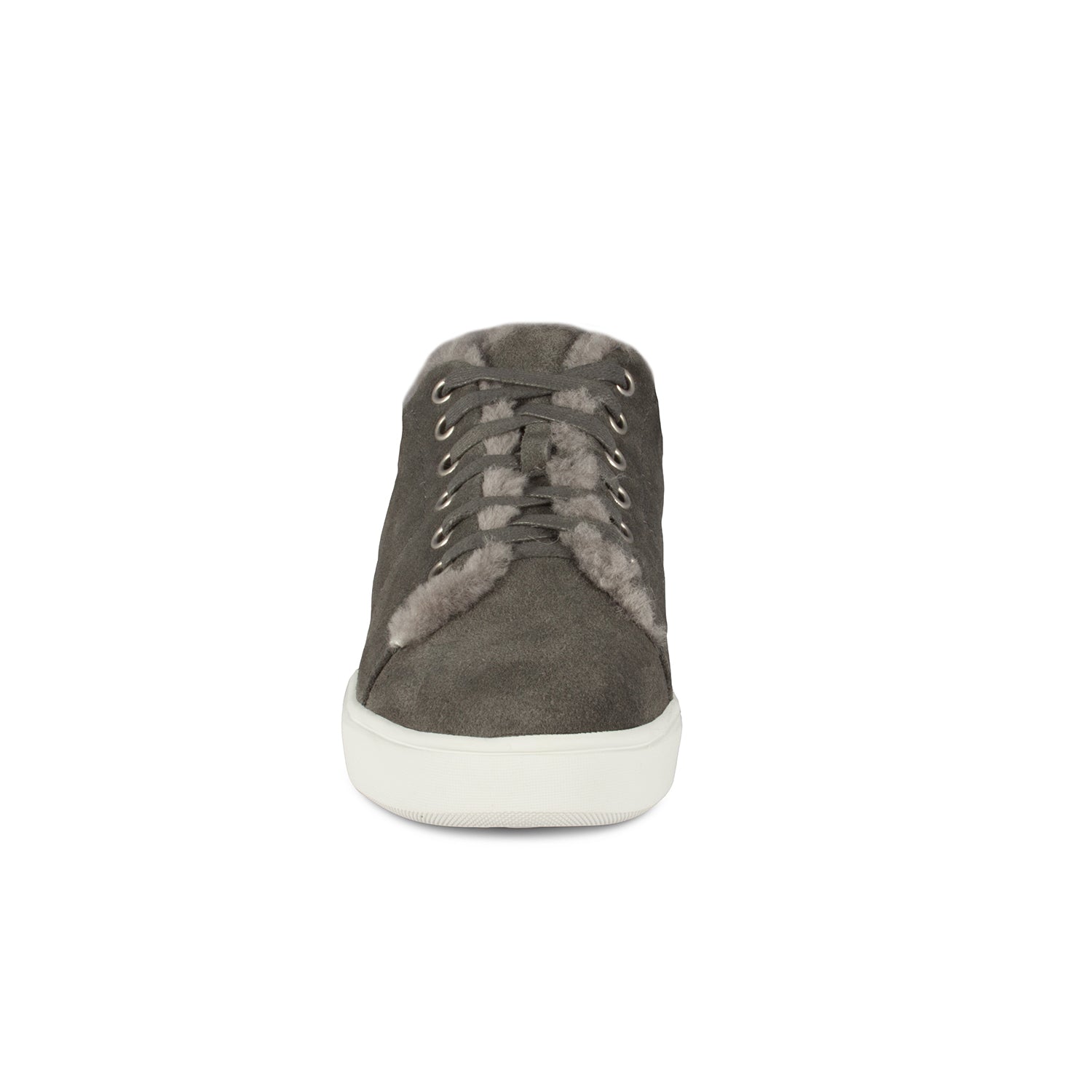 LADIES HOLLY SHEEPSKIN SNEAKER GRAY - Cloud Nine Sheepskin