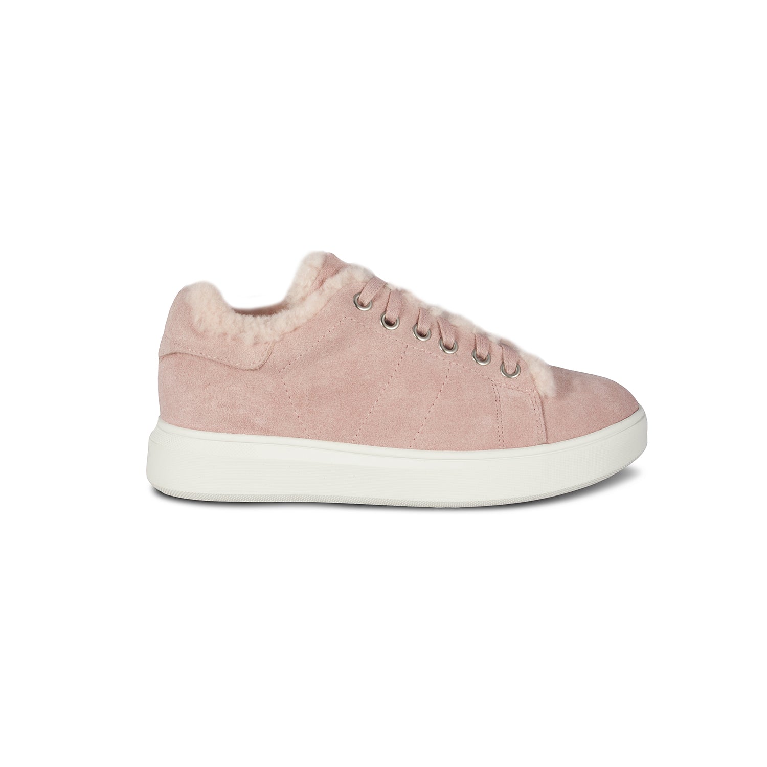 LADIES HOLLY SHEEPSKIN SNEAKER PINK - Cloud Nine Sheepskin