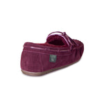 LADIES SHEEPSKIN MOCCASINS 2 BURGUNDY - Cloud Nine Sheepskin