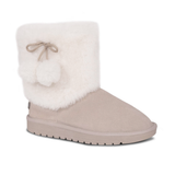 Women's Pom Pom Sheepskin Boots