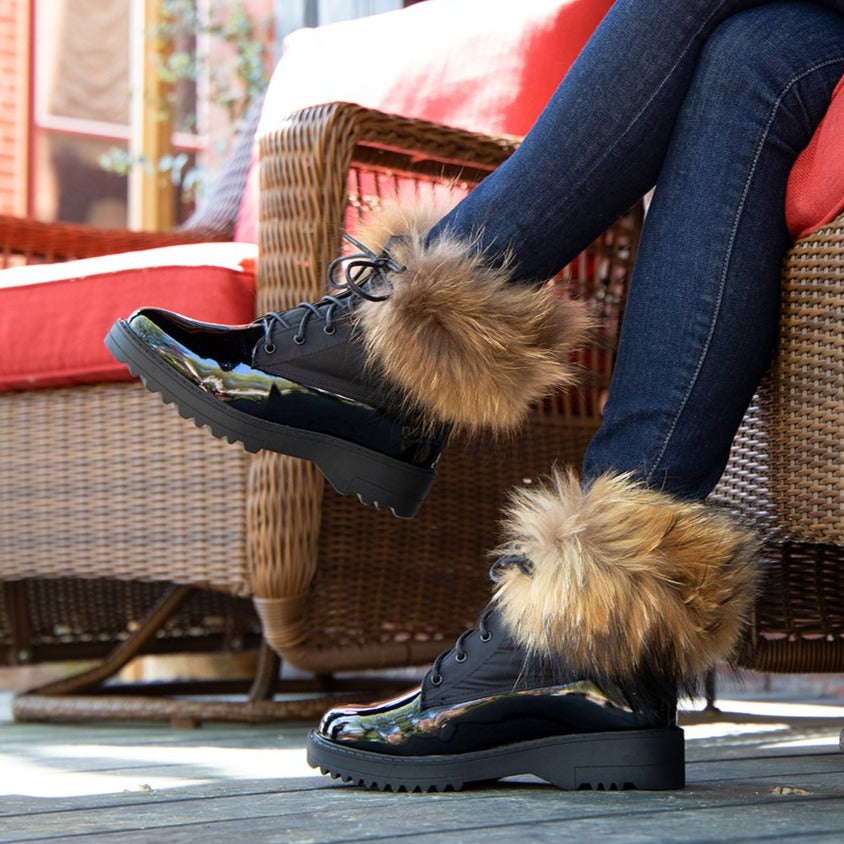 LADIES BROOKE BOOT WITH RACCOON - Cloud Nine Sheepskin