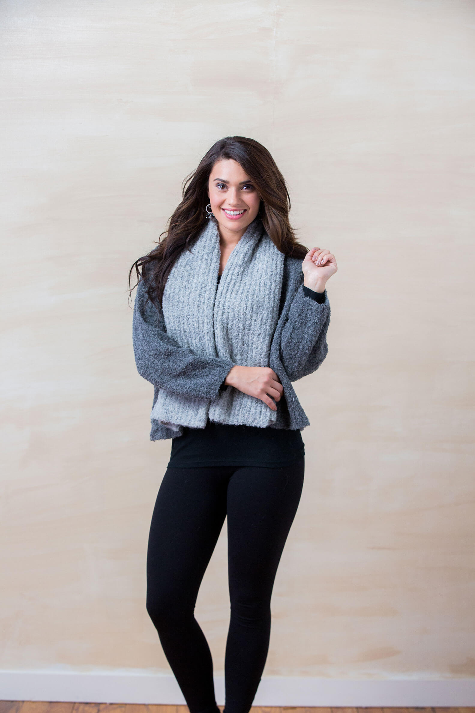 Double Boucle Cardigan - Cloud Nine Sheepskin