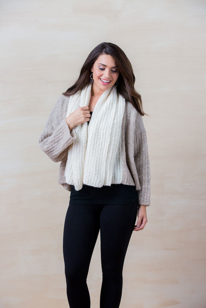 Double Boucle Cardigan - Cloud Nine Sheepskin