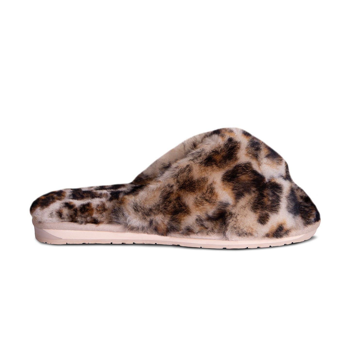 LADIES EMMA SHEEPSKIN SLIPPER LEOPARD - Cloud Nine Sheepskin