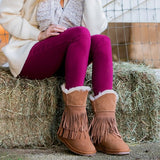 LADIES CLASSIC FRINGED SHEEPSKIN BOOT - Cloud Nine Sheepskin