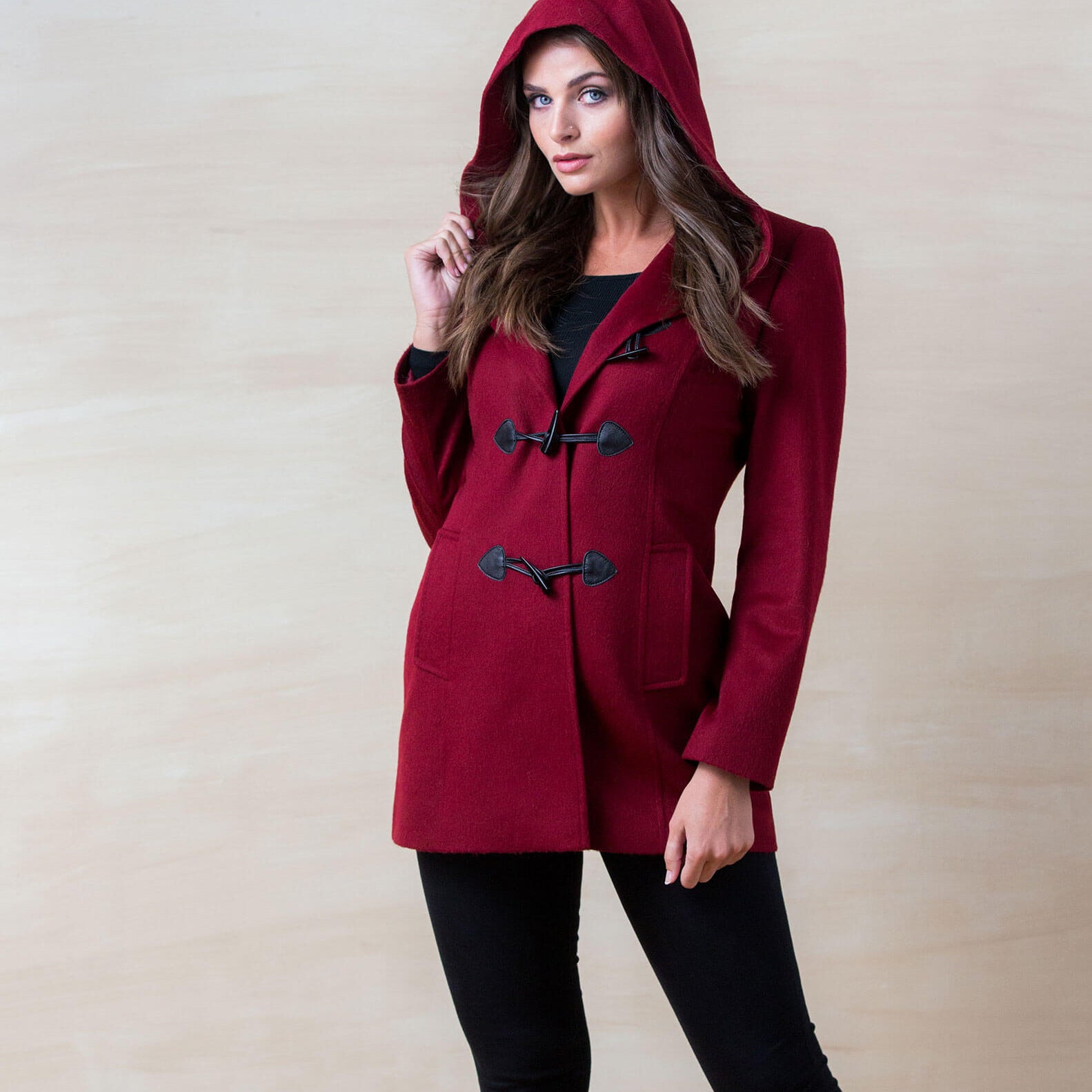 Red Hooded Coat - Cloud Nine Sheepskin