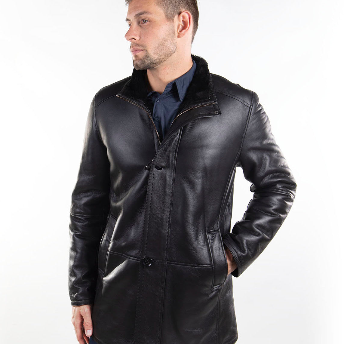 Mens Sheepskin Long Coat - Cloud Nine Sheepskin